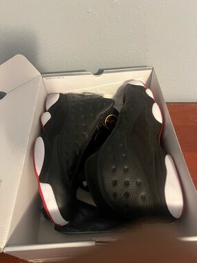 Jordan Men's Black and Red Retro Basketball Shoes Air Jordan 13 Playoffs 2023
